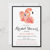 Roze Flamingo's Retro Style Vrijgezellenfeest Kaart (Voorkant)