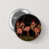 Roze Flamingo's Ronde Button 5,7 Cm (Voorkant /achterkant)