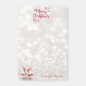 Roze Flamingos Santa Hat Cadeaus Post-it® Notes (Voorkant)