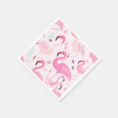 Roze Flamingo's Servet (Hoek)