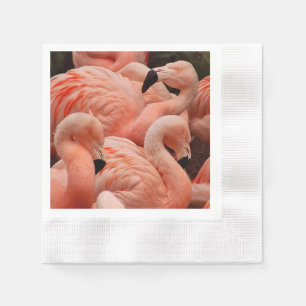 Roze flamingos servetten