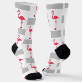 Roze Flamingo's Sokken HAMbWG (Gebogen)