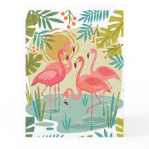 ROZE FLAMINGO'S STAAN SAMEN