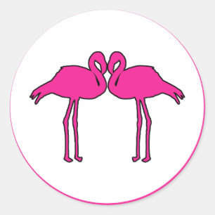 Roze Flamingos Stickers