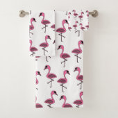 Roze flamingos Summer Tropical Bad Handdoek (Insitu)