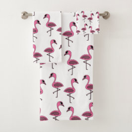 Roze flamingos Summer Tropical Bad Handdoek