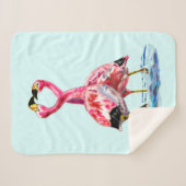 Roze flamingos Tango Sherpa Blanket - Schilderen Deken (Voorkant (horizontaal))