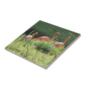 Roze Flamingo's Tegeltje (Zijkant)