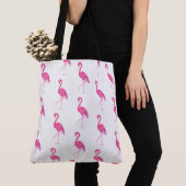 roze flamingos tote bag (Dichtbij)