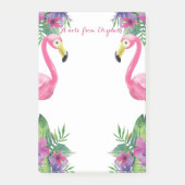 Roze flamingos Tropical Flowers Post-it® Notes (Voorkant)