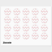 Roze Flamingo's Tropisch Kust Strand Thema Ronde Sticker (Vel)