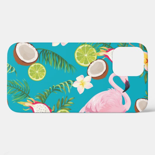 Roze Flamingo's: Tropisch naadloos patroon Case-Mate iPhone Case (Achterkant (horizontaal))