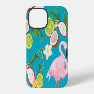 Roze Flamingo's: Tropisch naadloos patroon iPhone 12 Hoesje