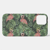 Roze flamingo's, tropisch patroon. Case-Mate iPhone case (Achterkant (horizontaal))