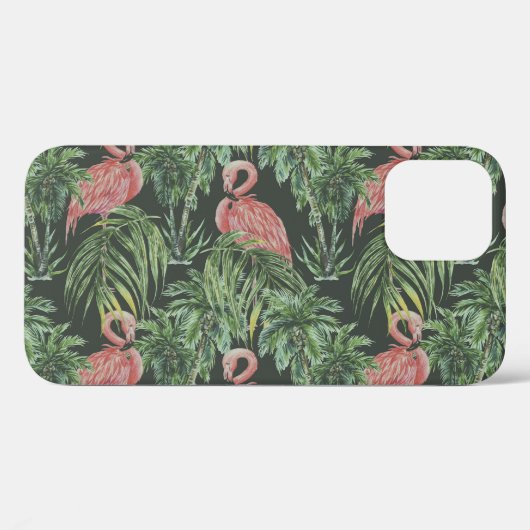 Roze flamingo's, tropisch patroon. Case-Mate iPhone case (Achterkant (horizontaal))