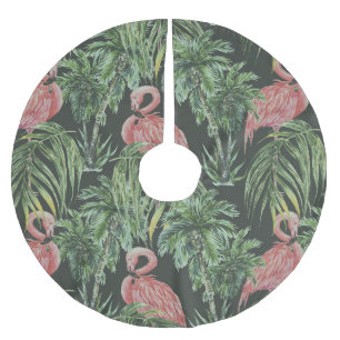 Roze flamingo's, tropisch patroon. kerstboom rok
