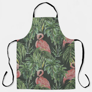 Roze flamingo's, tropisch patroon. schort