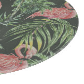 Roze flamingo's, tropisch patroon. snijplank (Hoek)