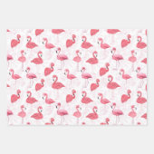 Roze flamingos tropische bladeren inpakpapier vel (Voorkant 2)