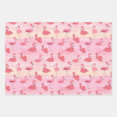 Roze flamingos tropische bladeren inpakpapier vel (Voorkant)