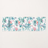 Roze flamingo's tropische bladeren patroon yogamat (Achterkant (horizontaal))