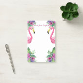 Roze Flamingo's Tropische Bloemen Post-it® Notes (Kantoor)