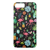 Roze Flamingo's & Tropische Bloemen & Sappige GR2 Case-Mate iPhone Case (Achterkant)