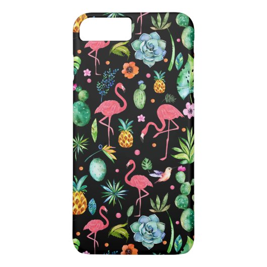 Roze Flamingo's & Tropische Bloemen & Sappige GR2 Case-Mate iPhone Case (Achterkant)