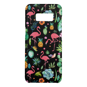 Roze flamingos & tropische bloemen & Succulenten Case-Mate Samsung Galaxy S8 Hoesje