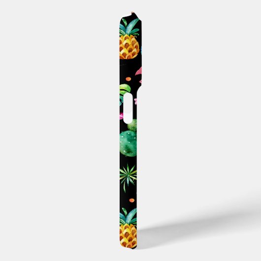 Roze flamingo's, tropische bloemen, vetplanten Case-Mate iPhone case (Achterkant / Rechts)