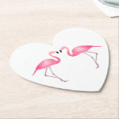 Roze Flamingo's Tropische Bruiloft, Feest, Luau Be Kartonnen Onderzetters (Gekanteld)