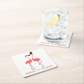 Roze Flamingo's Tropische bruiloft, feest, Luau Kartonnen Onderzetters (Insitu)