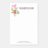 Roze flamingos & Tropische Flowers Bouquet Post-it® Notes (Voorkant)
