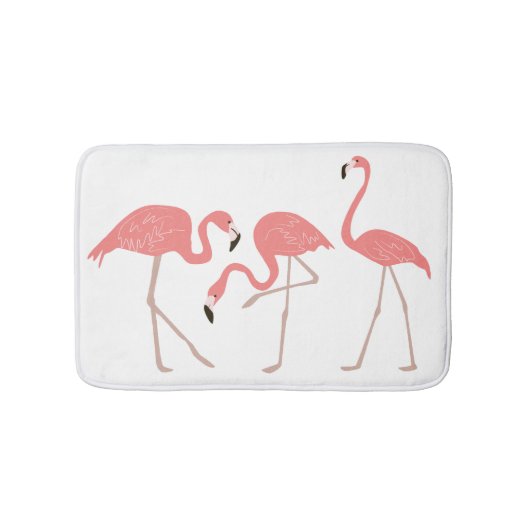 Roze flamingo's Tropische grillen Badmat (Voorkant)