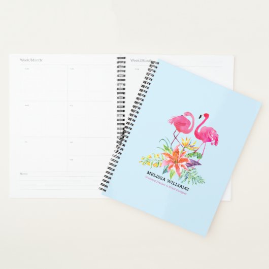 Roze flamingos & Tropische Hibiscus 2 Planner (Display)