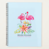Roze flamingos & Tropische Hibiscus 2 Planner (Voorkant)