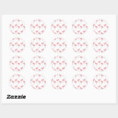 Roze Flamingo's Tropische Kust Strand Thema Ronde Sticker (Vel)