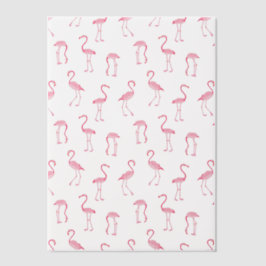 Roze Flamingo's Tropische Vogels Mooie Feest Overl Vellum Uitnodigingen