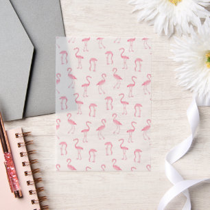 Roze Flamingo's Tropische Vogels Mooie Feest Overl Vellum Uitnodigingen