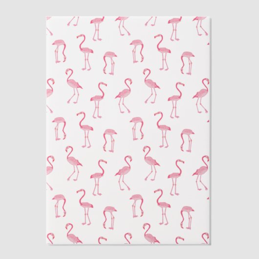 Roze Flamingo's Tropische Vogels Partij Overlay Vellum Uitnodigingen (Voorkant)