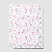 Roze Flamingo's Tropische Vogels Partij Overlay Vellum Uitnodigingen (Offset (Uitnodiging))