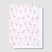 Roze Flamingo's Tropische Vogels Partij Overlay Vellum Uitnodigingen (Offset)