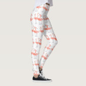 Roze flamingos Tropische vogelsoorten waterverf Leggings (Rechts)
