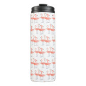 Roze flamingos Tropische vogelsoorten waterverf Thermosbeker (Voorkant)