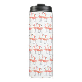 Roze flamingos Tropische vogelsoorten waterverf Thermosbeker