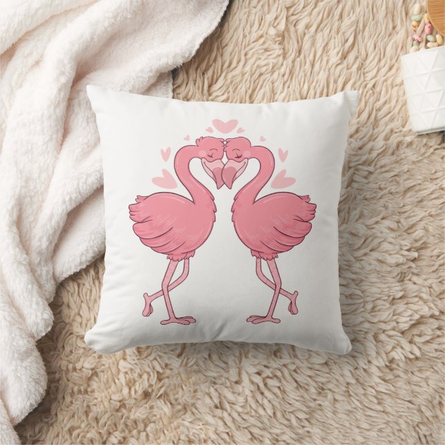 Roze Flamingo's Trouwstrand Tropische Zomer Kussen (Deken)