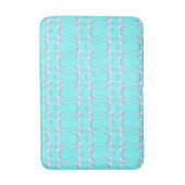 Roze flamingos Turqouise Summer Beach Badmat (Voorkant Verticaal)