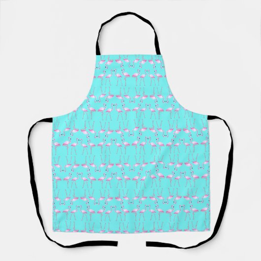 Roze flamingos Turqouise Summer Beach Schort (Voorkant)