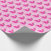 Roze flamingo's vogelpatroon grafisch papier (Hoek)