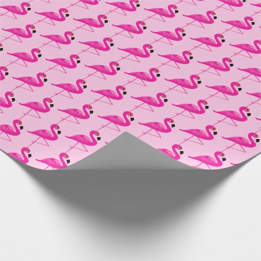 Roze flamingo's vogelpatroon grafisch papier (Hoek)